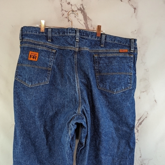 Wrangler Jeans Mens 42X34 FR Fire Resistant Riggs Workwear Medium Wash - Picture 6 of 11